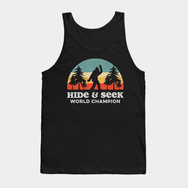 Retro Bigfoot Hide & Seek World Champion Tank Top by Tingsy